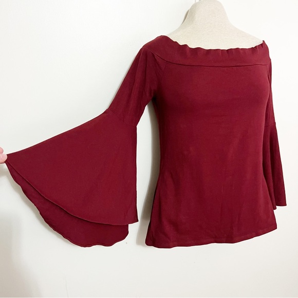 Express Off the Shoulder Bell Sleeve Top M - Picture 2 of 10